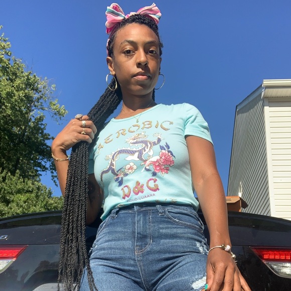 Dolce & Gabbana Tops - Vintage Dolce and Gabbana Graphic baby tee